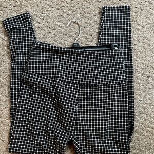 Natural Reflections Black and White Windowpane Leggings